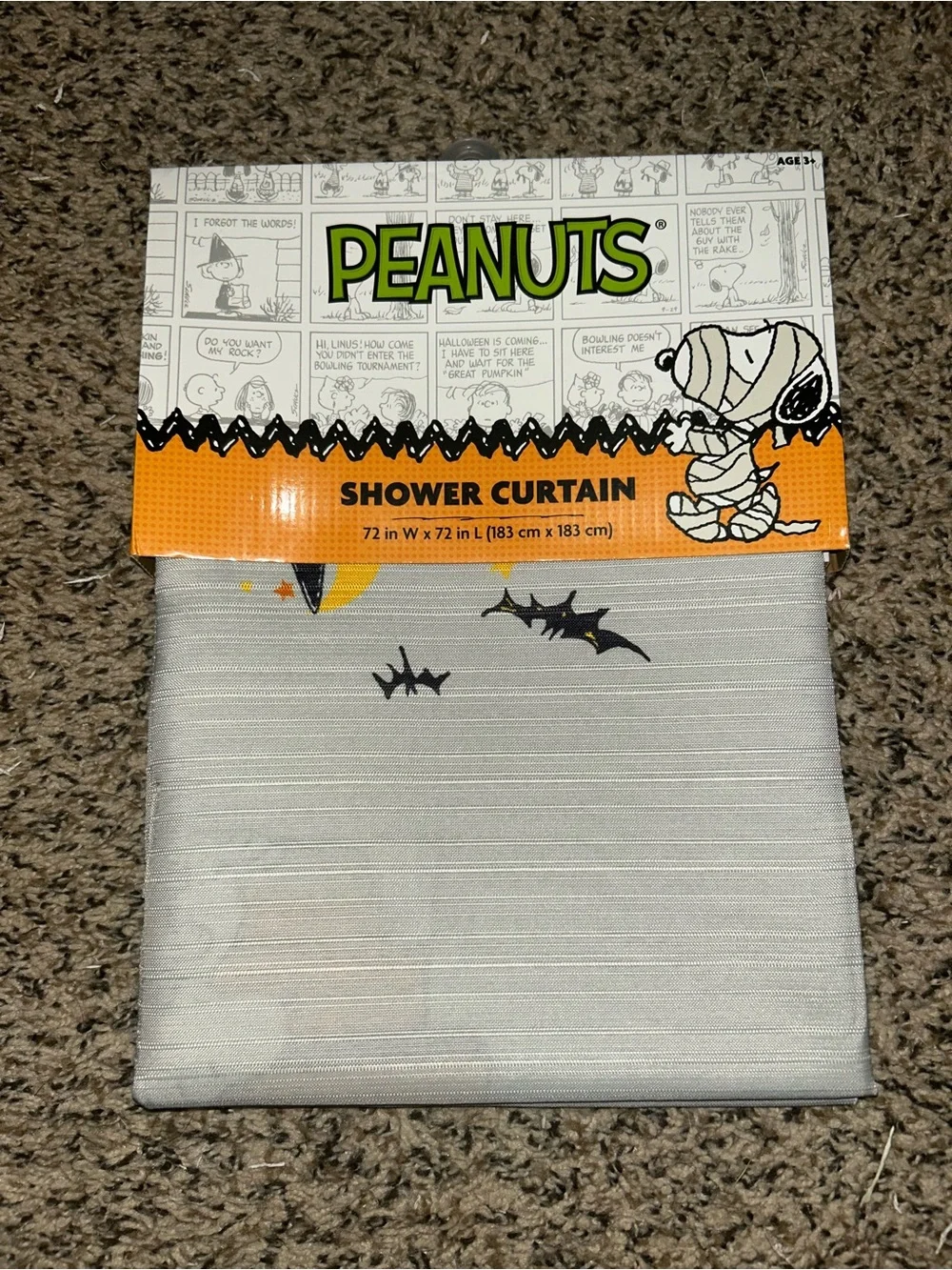 Peanuts Snoopy Halloween Shower Curtain